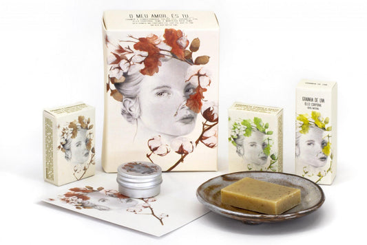 conjunto de caixas produtos artesanais